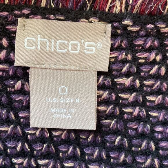 Chico’s Jacket Cotton Knit Purple and Red Violet Size 0 US Small - Picture 7 of 9